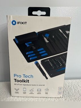 iFixit Pro Tech Toolkit 64 Piece Set w/ Tool Roll, Anti-Static Strap, Tweezers
